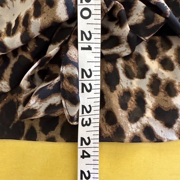 Cool Leopard print ZARA drop waist tie hem boxy top Size L - Picture 5 of 7